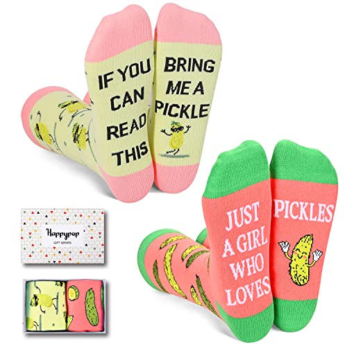 Funny Pickle Socks for Women Who Love Pickle, Novelty Pickle Gifts, Women's Gag Gifts, Gifts for Pickle lovers, Funny Sayings If You Can Read This
